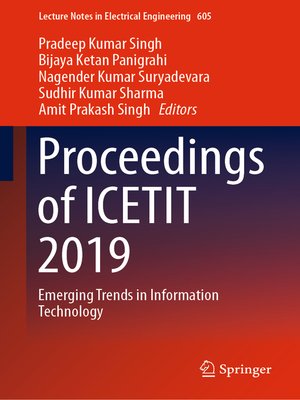 cover image of Proceedings of ICETIT 2019